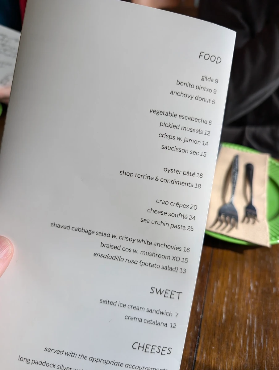 Menu, The Walrus
