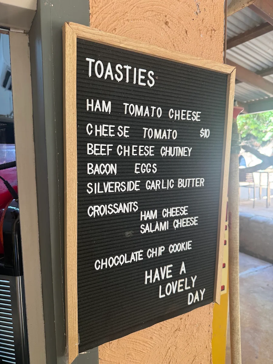 Menu, The Mantle Cafe