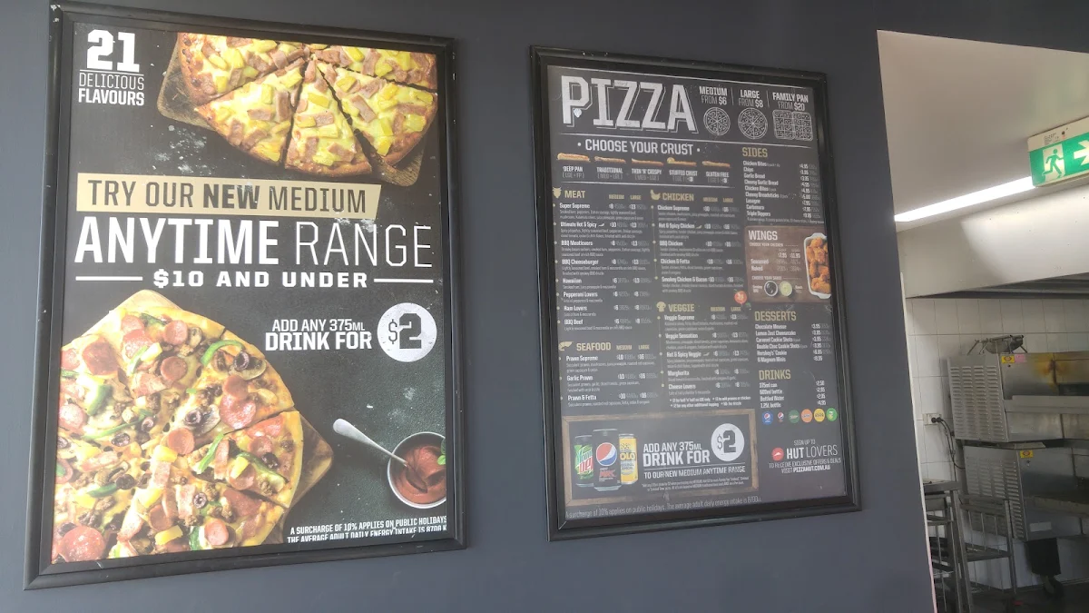 Menu, Pizza Hut Mt Druitt