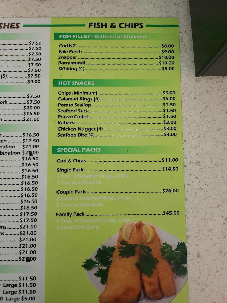 Menu, Far East on Main
