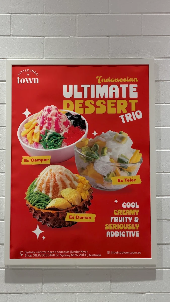Menu, Little Indo Town Westfield Myer