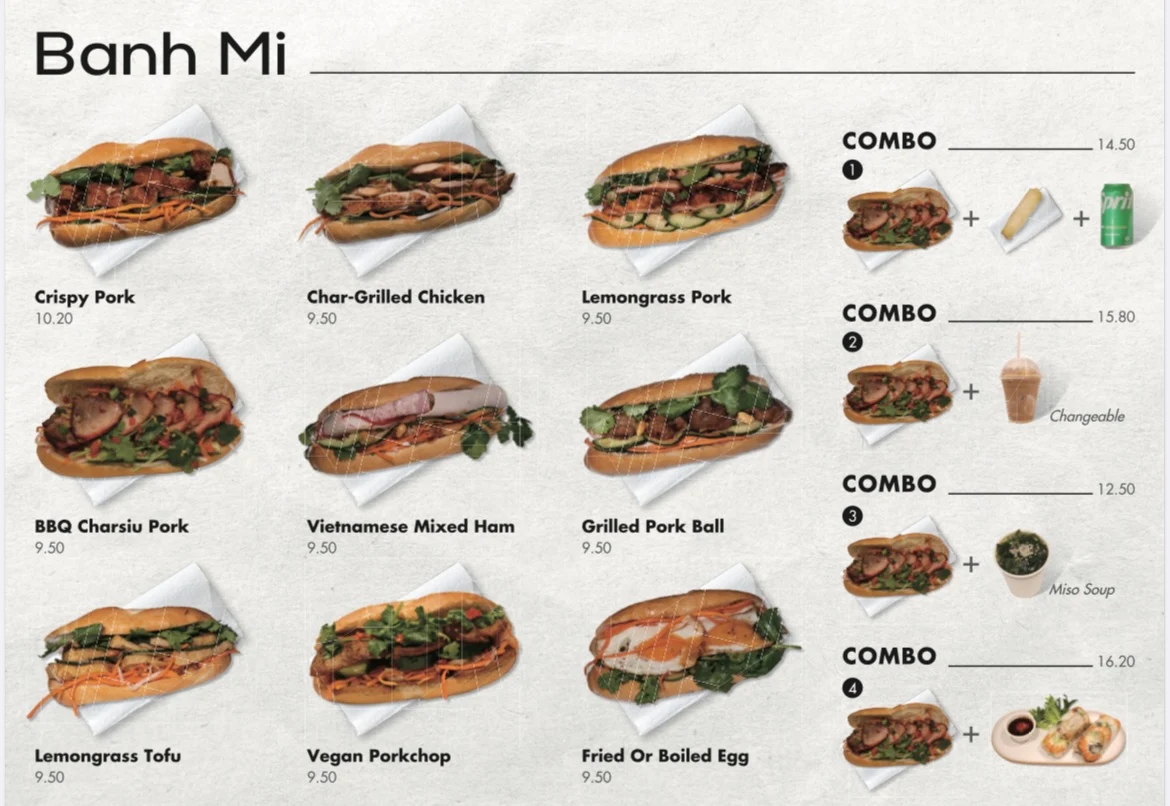 Menu, Rice N Roll