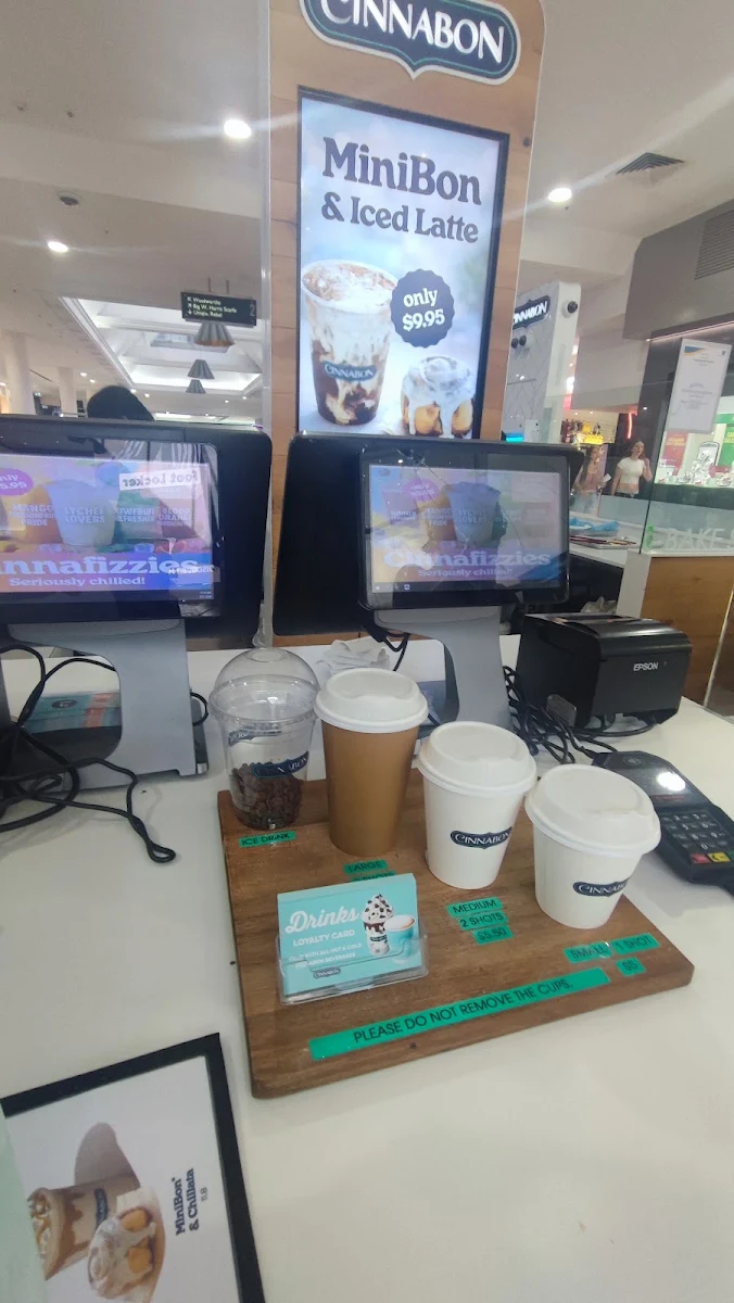 Menu, Cinnabon Westfield Mt Gravatt