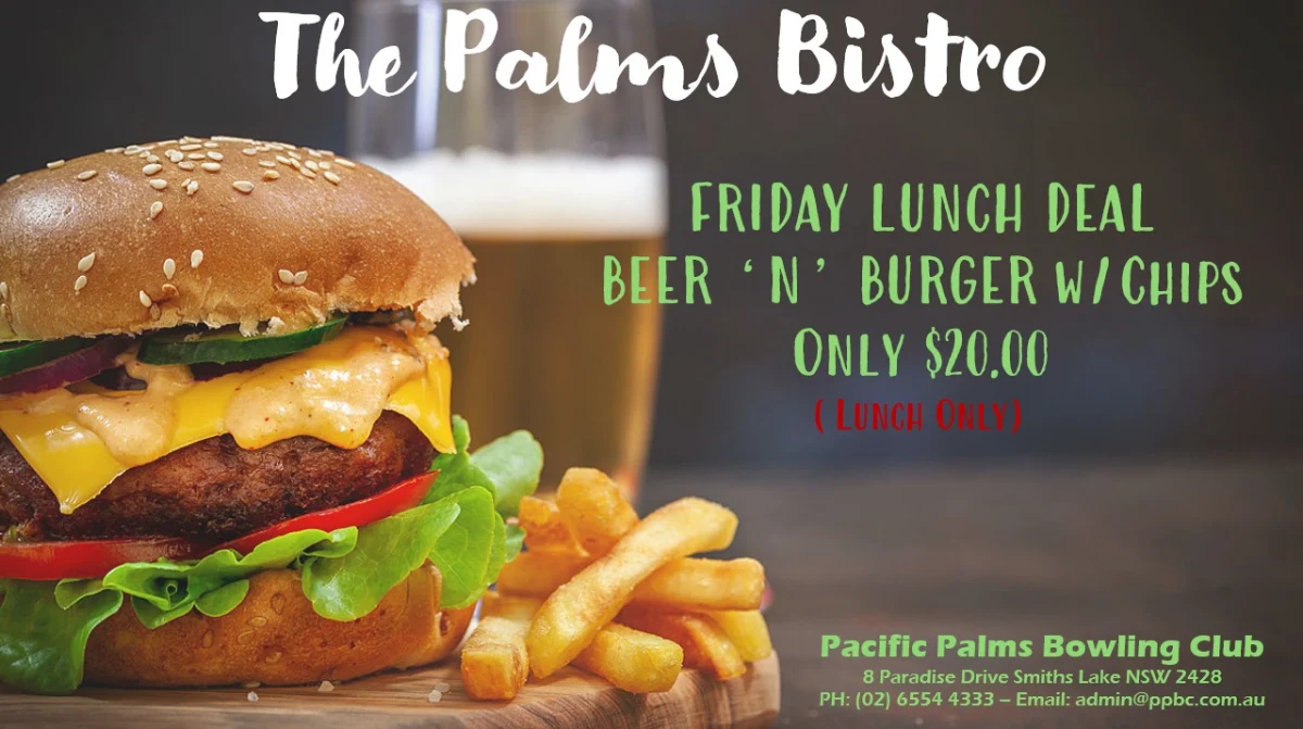 Menu, The Palms Bistro