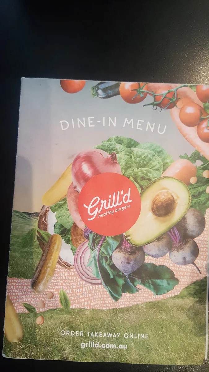 Menu, Grill'd Burgers - Bendigo