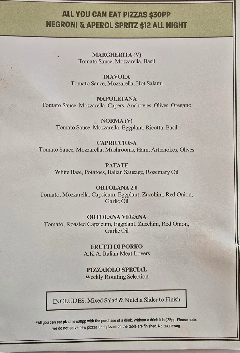 Menu, Maybe Frank Randwick