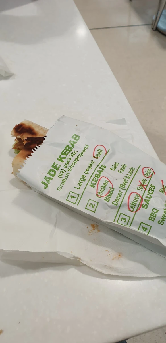 Menu, Jade Kebab