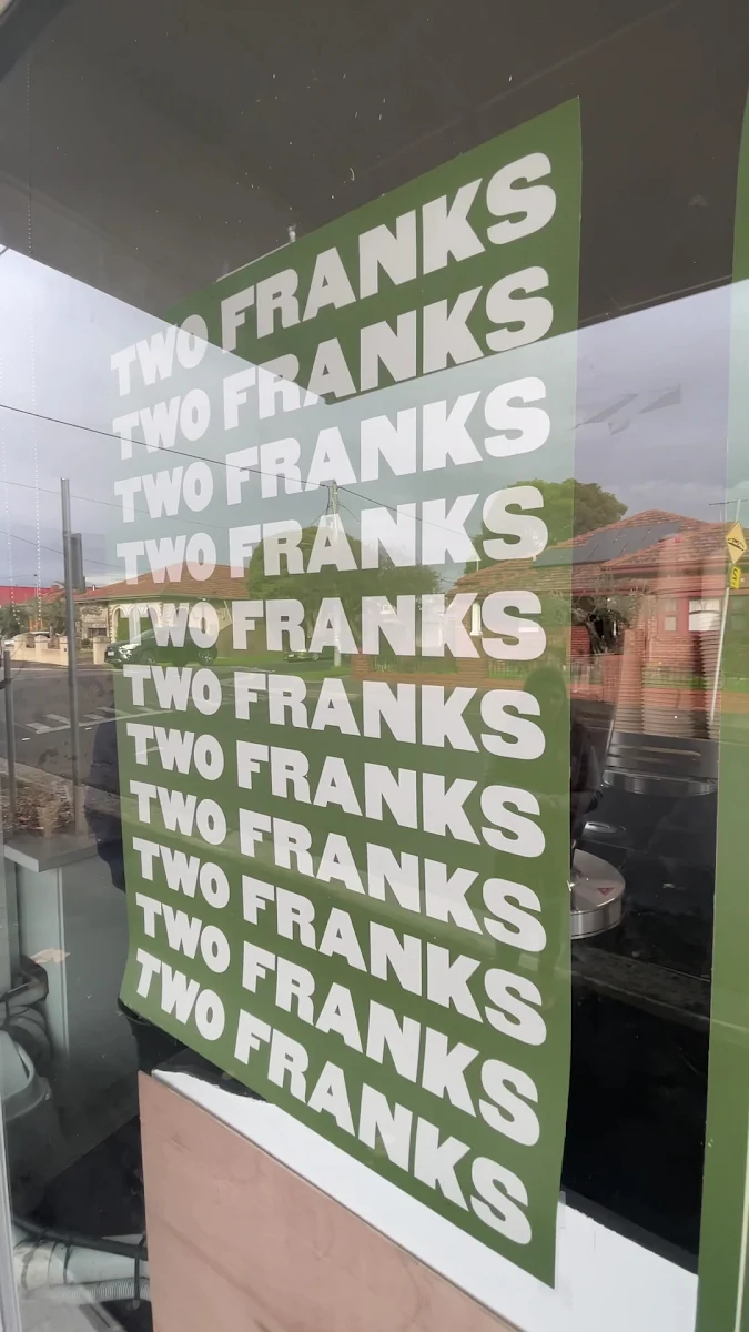 Menu, Two Franks