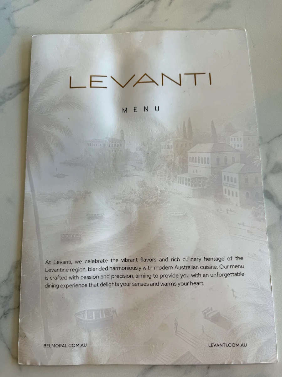 Menu, Levanti