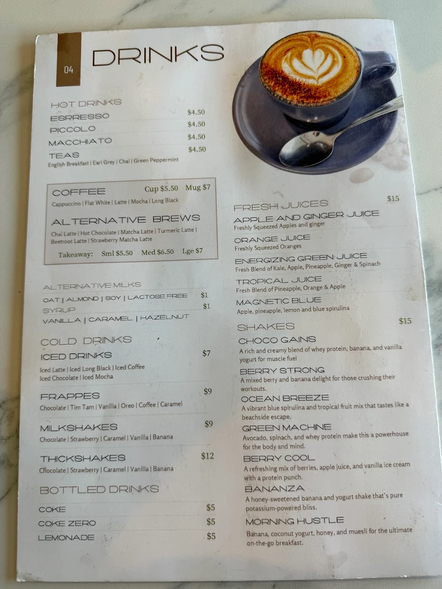 Menu, Levanti