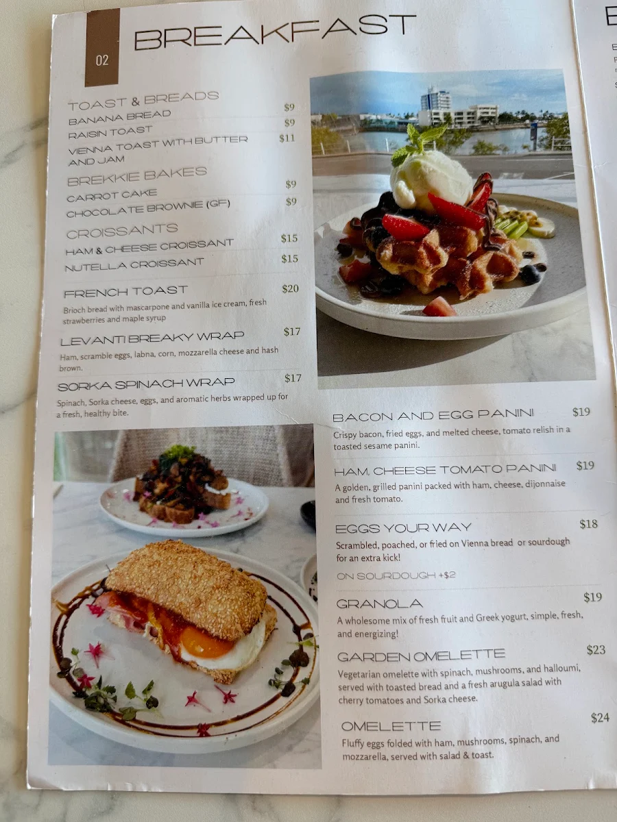 Menu, Levanti