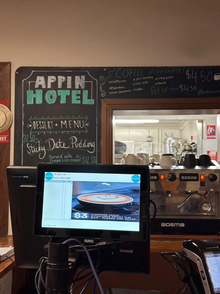 Menu, Appin Pub