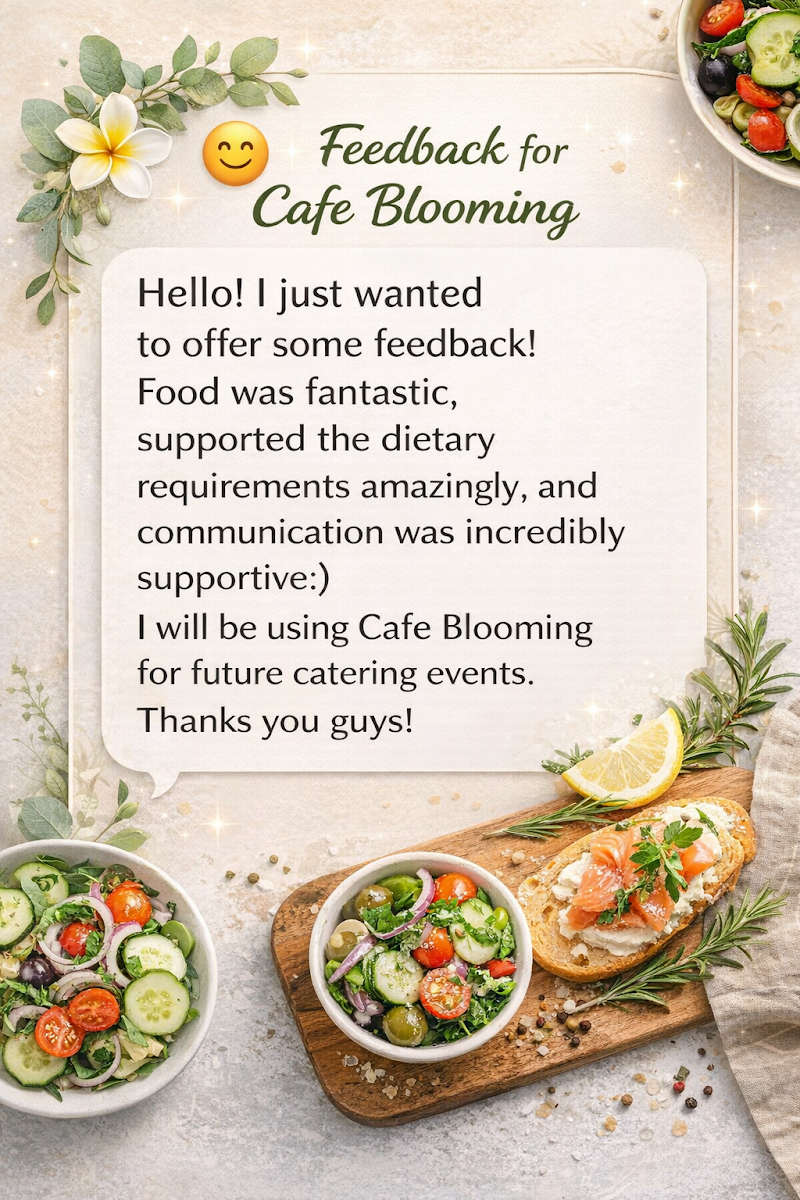 Menu, CAFE BLOOMING