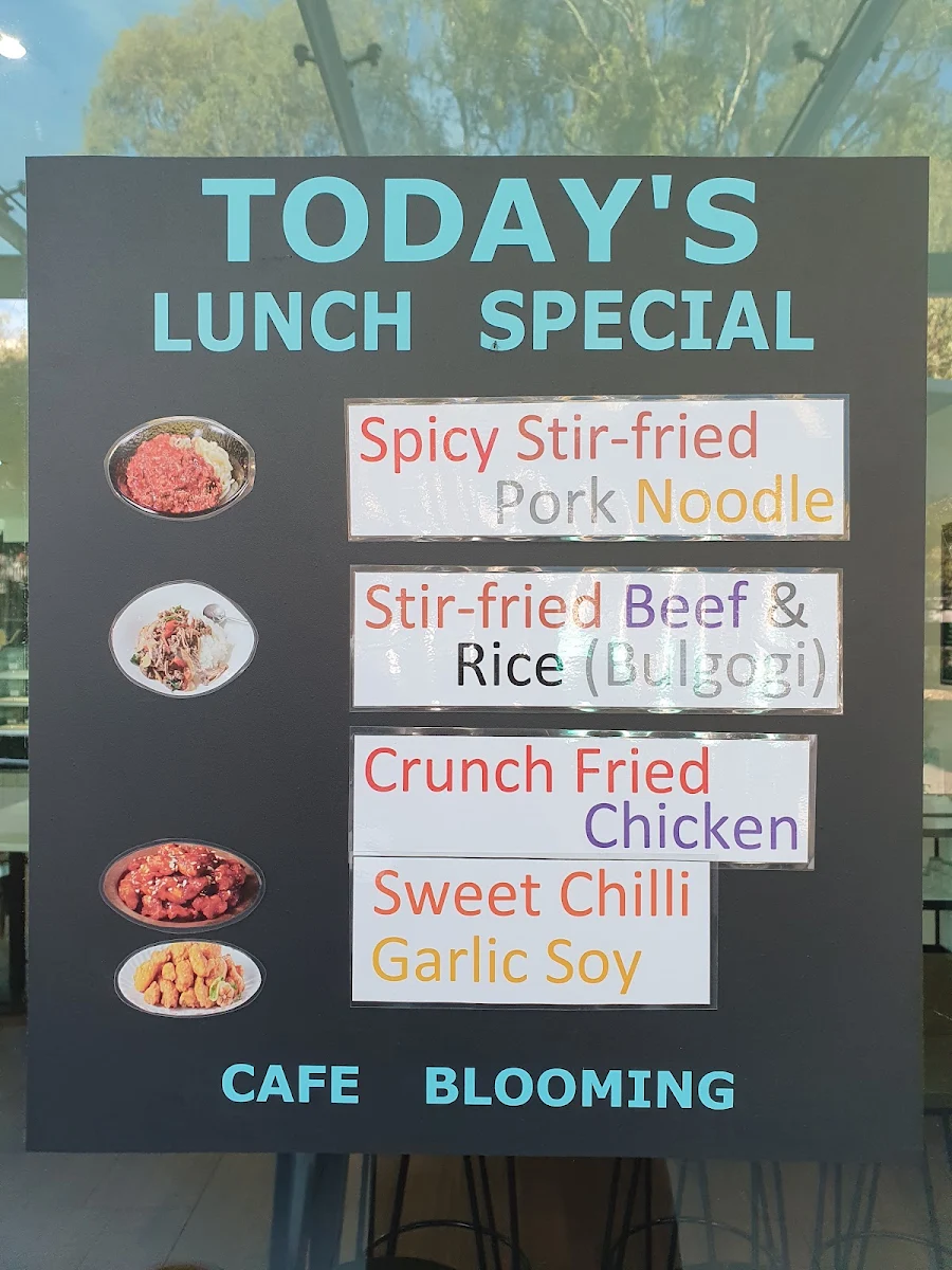 Menu, CAFE BLOOMING