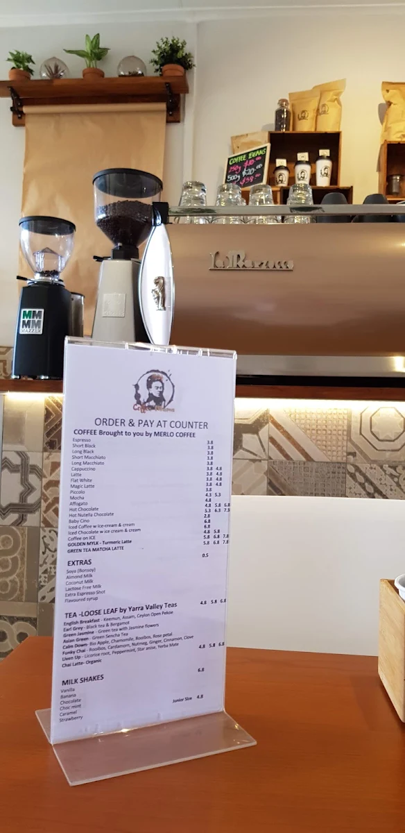Menu, Two Doors Cafe