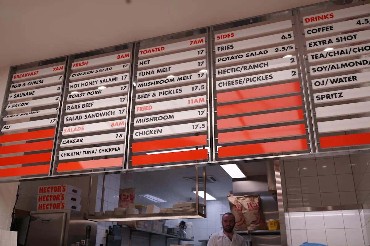 Menu, Hector's Deli