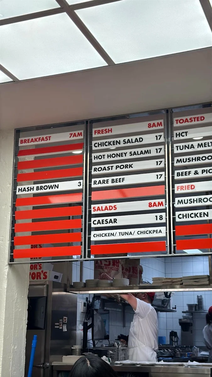Menu, Hector's Deli