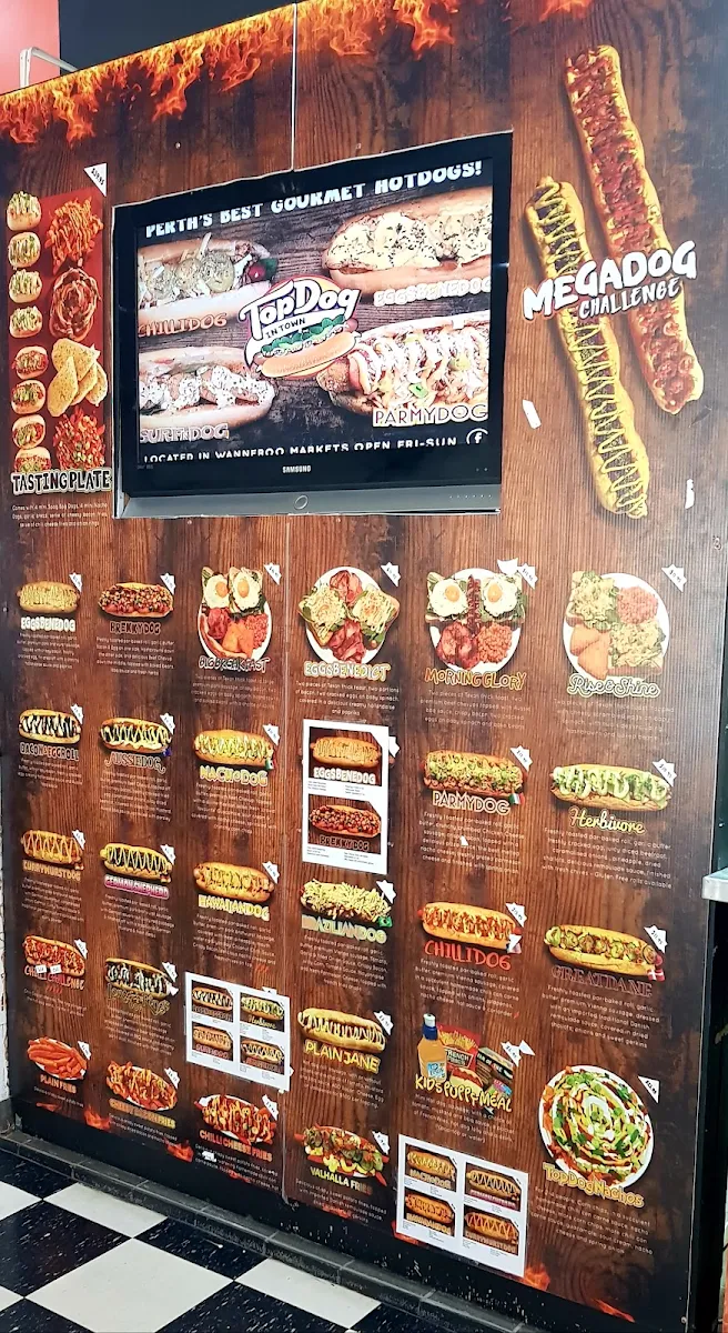 Menu, TopDog in Town