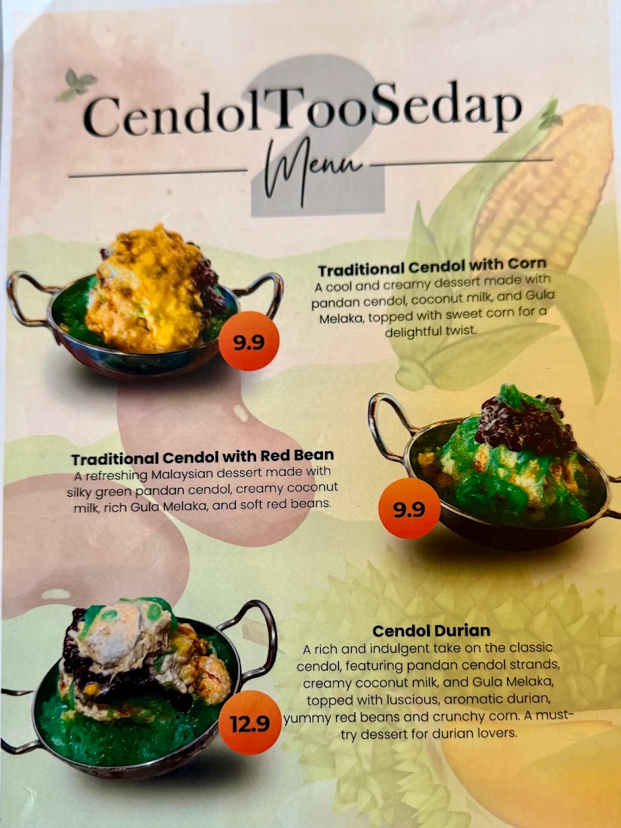 Menu, Sedap Place