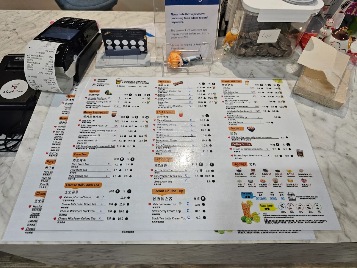 Menu, Meet Tea