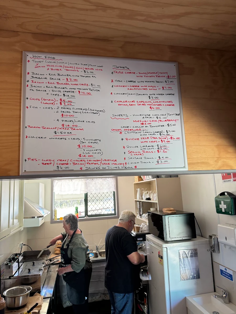 Menu, Hanging Rock Cafe