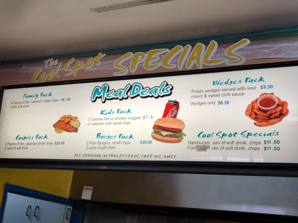 Menu, The Cool Spot