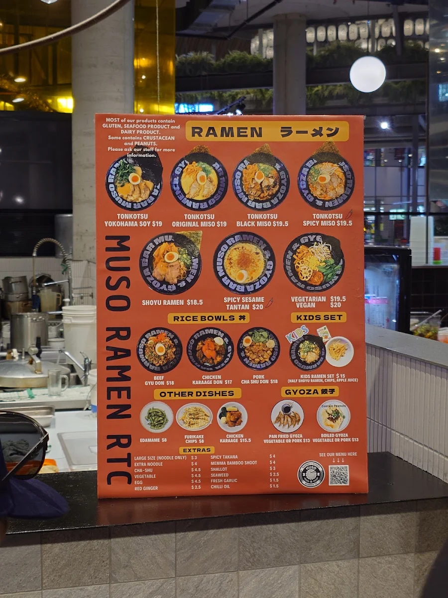 Menu, Tomori Ramen