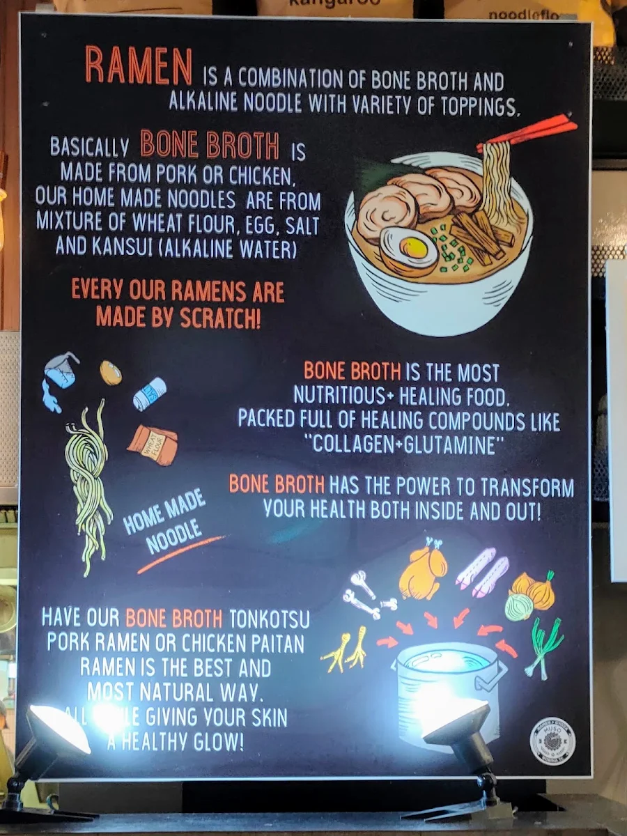 Menu, Tomori Ramen