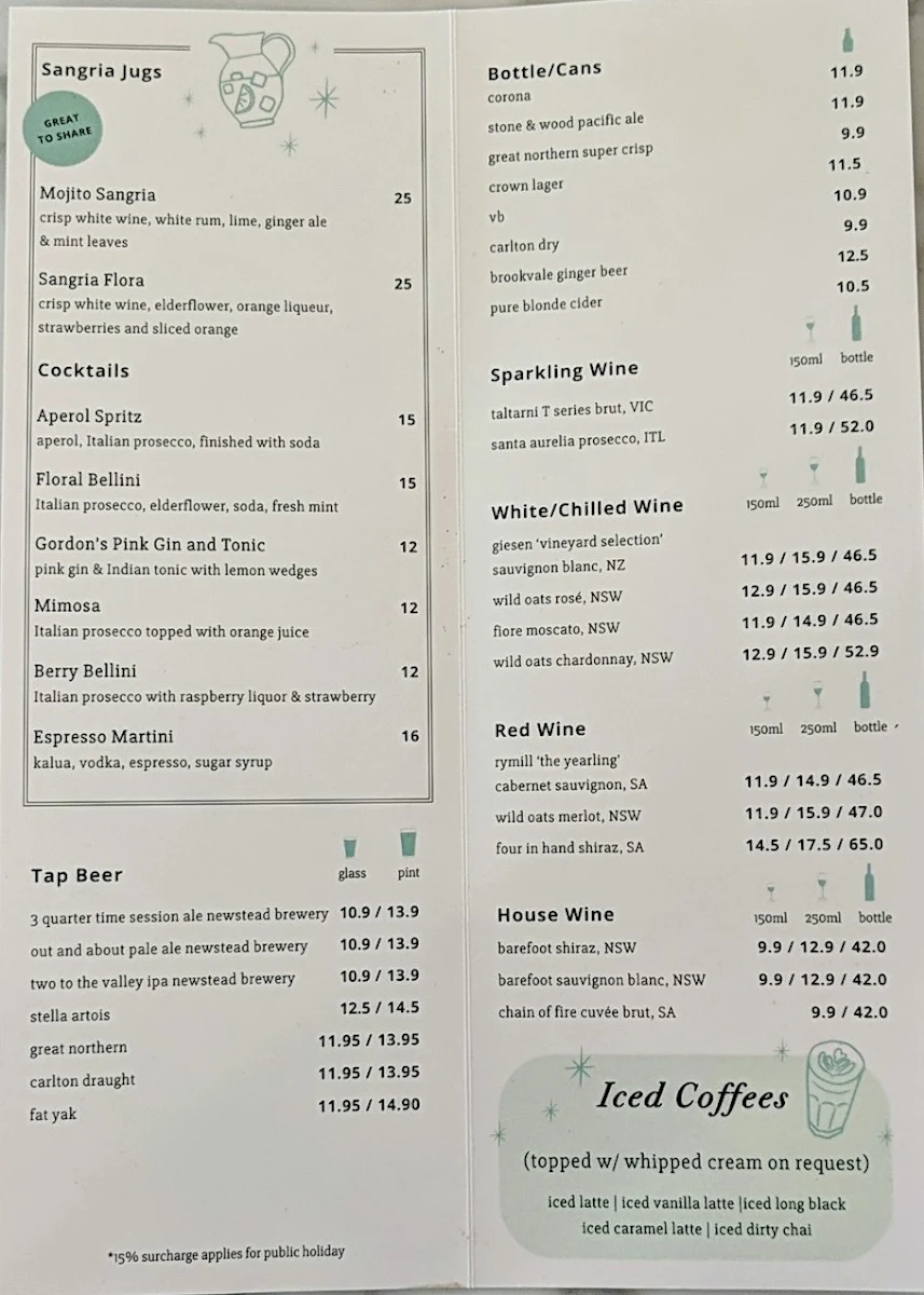 Menu, Graze Grill & Bar
