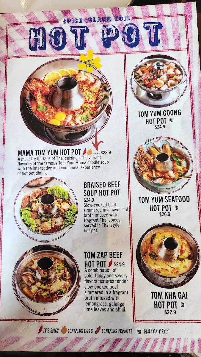 Menu, Bangkok Snap