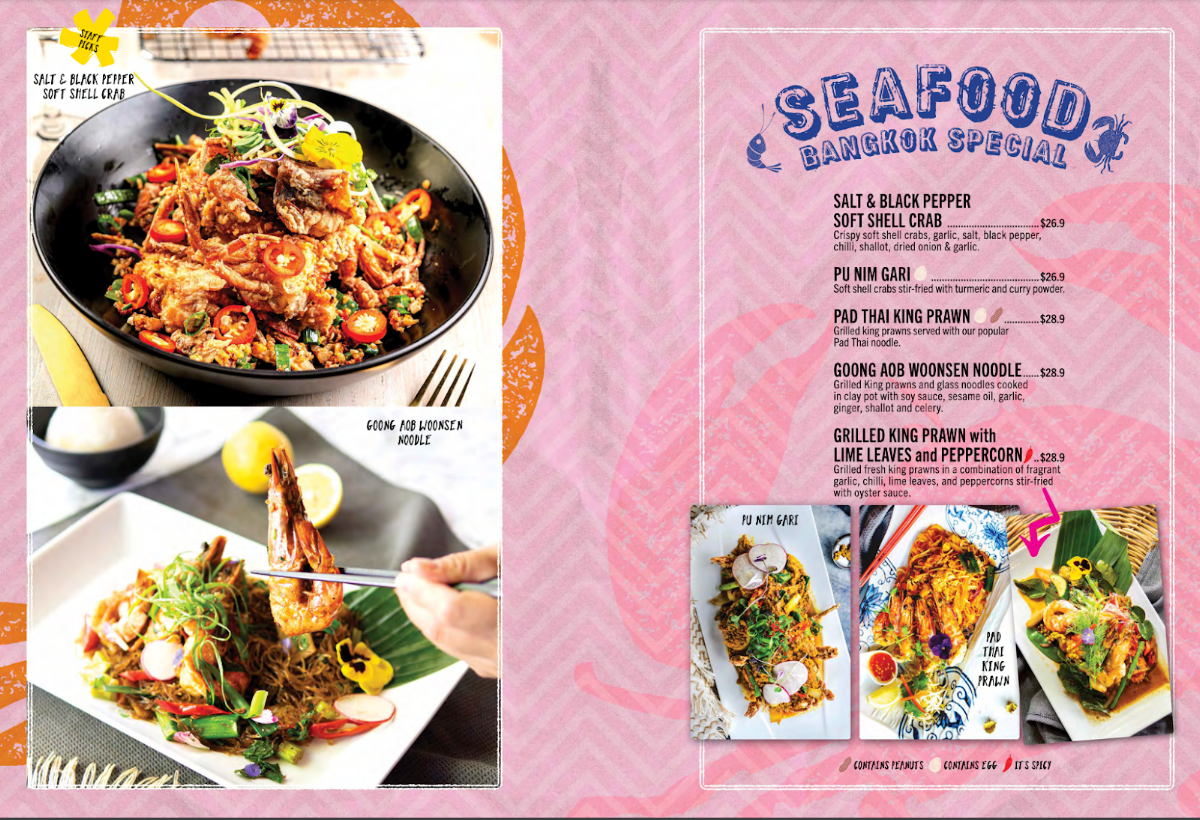 Menu, Bangkok Snap