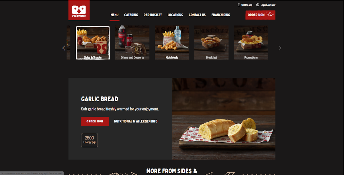 Menu, Bronx Pizza
