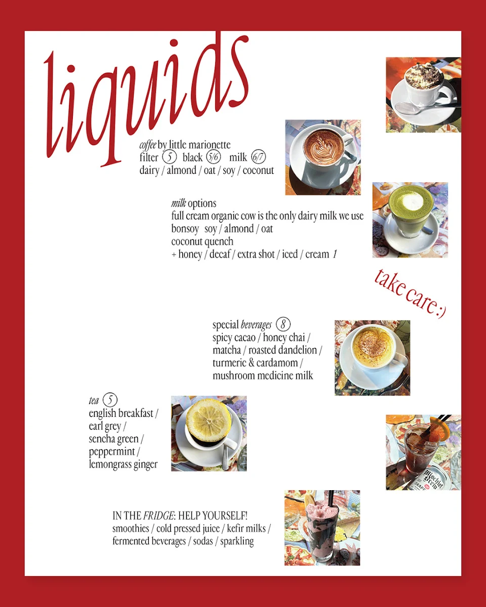 Menu, Take Care