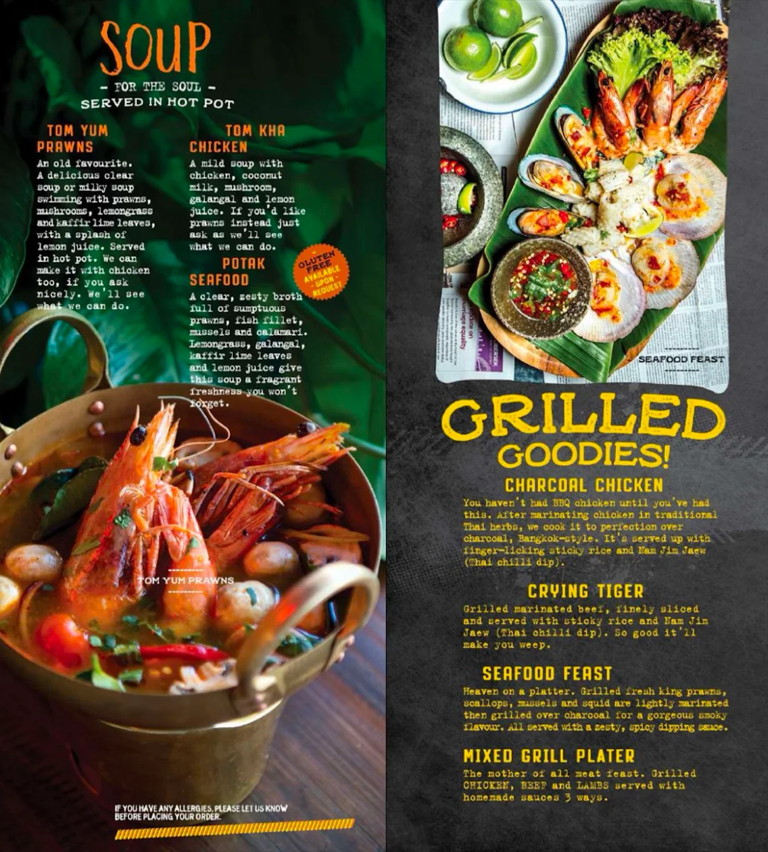 Menu, Bangkok Bites Cronulla