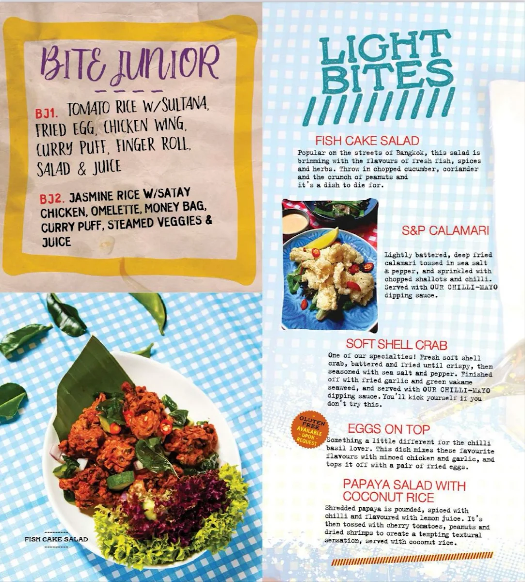 Menu, Bangkok Bites Cronulla