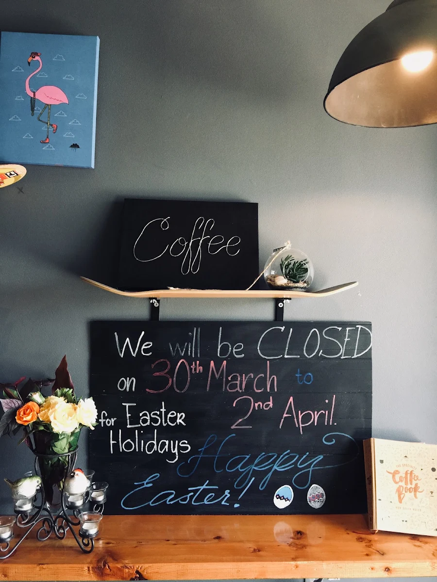 Menu, Blu Note Espresso Bar