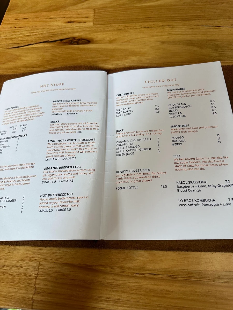 Menu, The Chapel