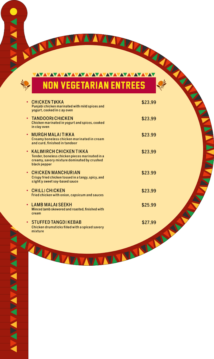Menu, Rasoi & Barrel