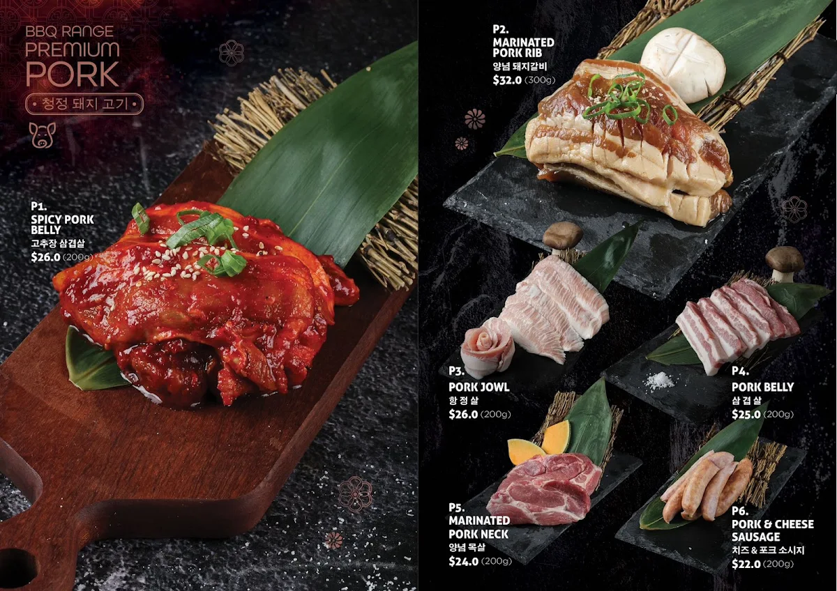 Menu, Hanok Korean Fine BBQ