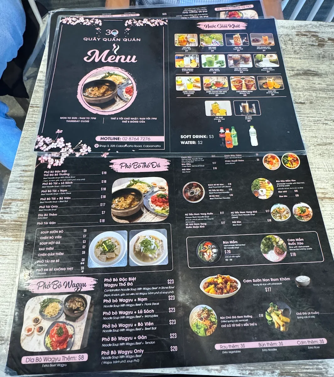 Menu, 3Q QUAY QUAN QUAN
