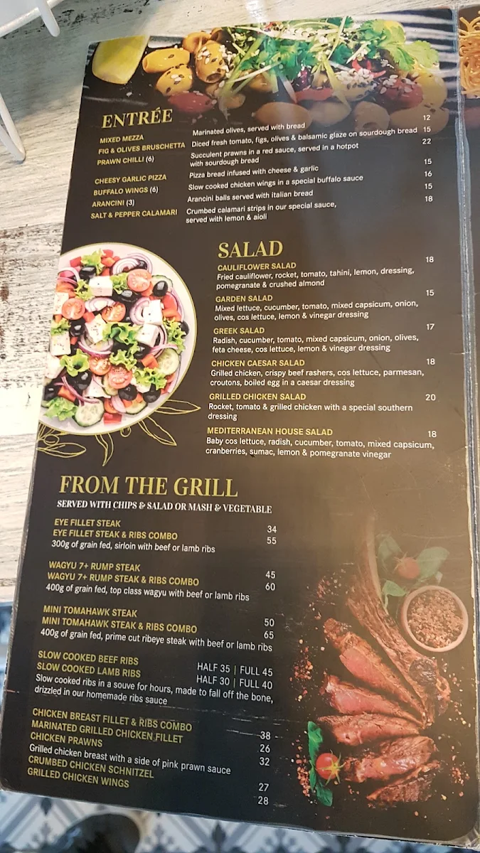 Menu, Fig and Olive Mediterranean Cafe Shisha