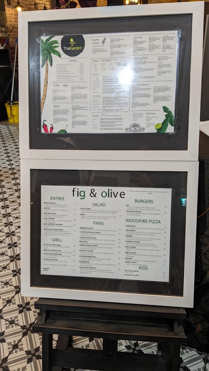 Menu, Fig and Olive Mediterranean Cafe Shisha