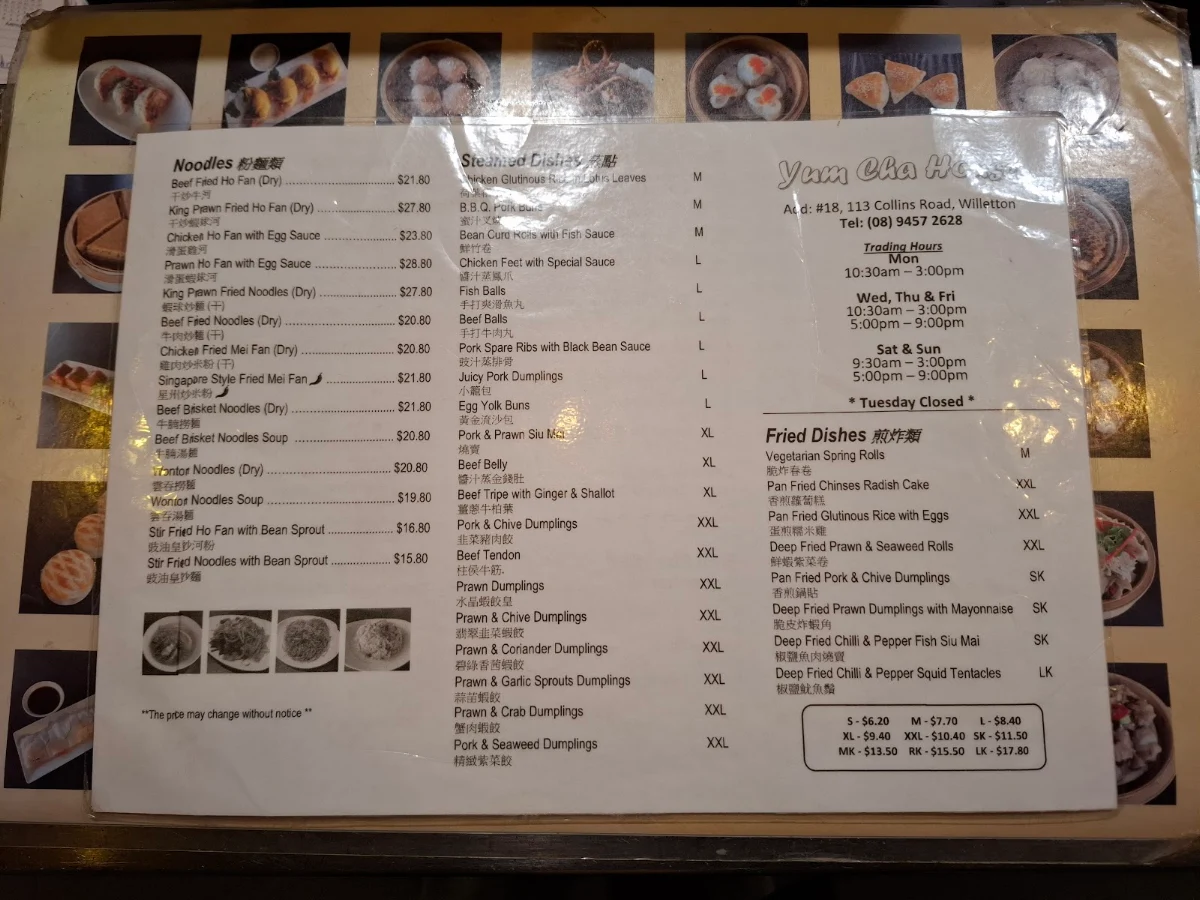 Menu, ACituation