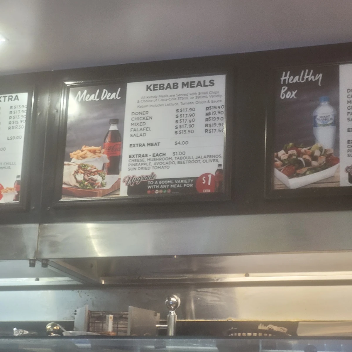 Menu, KALIDAD KEBABS THE LAKES