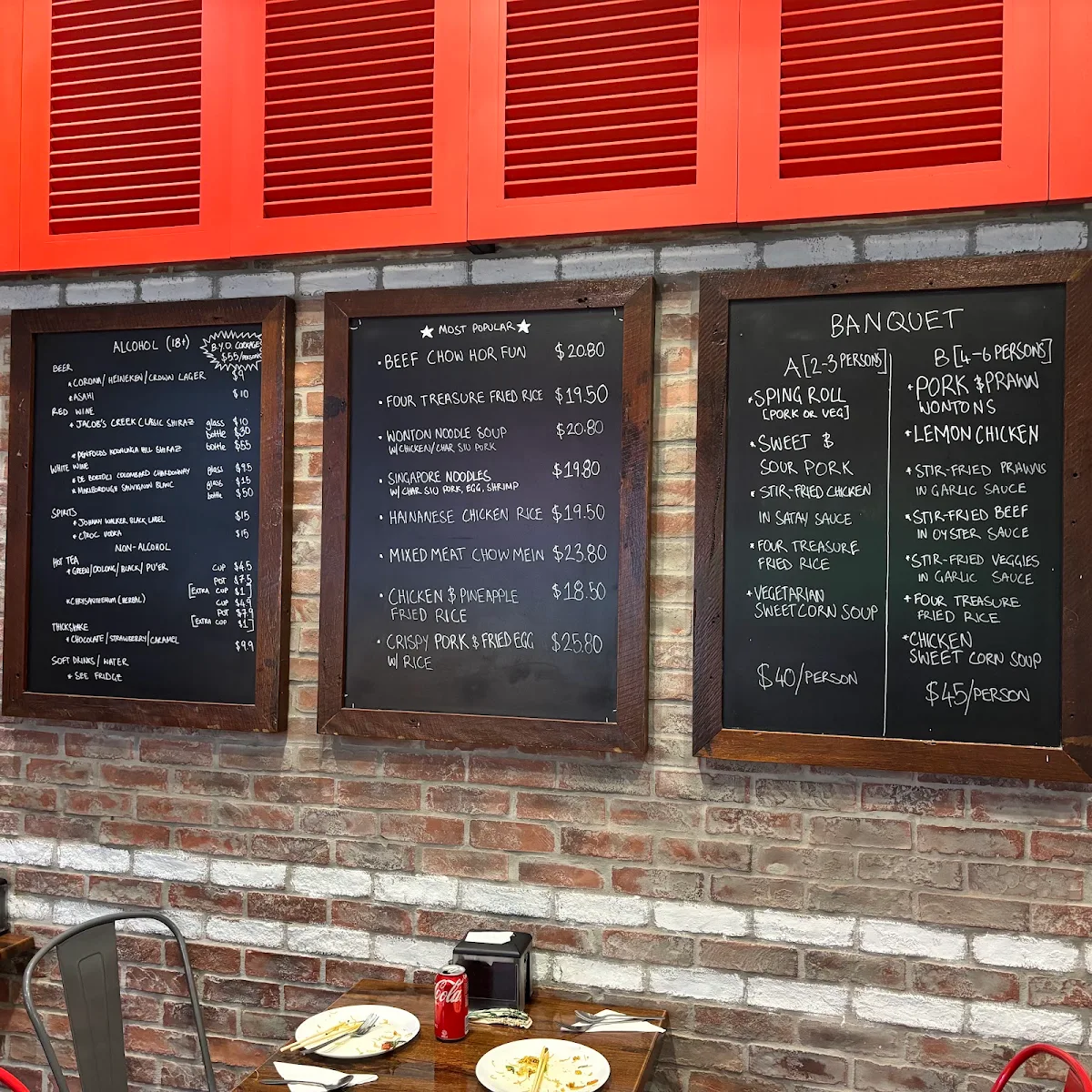 Menu, Uncle Li's