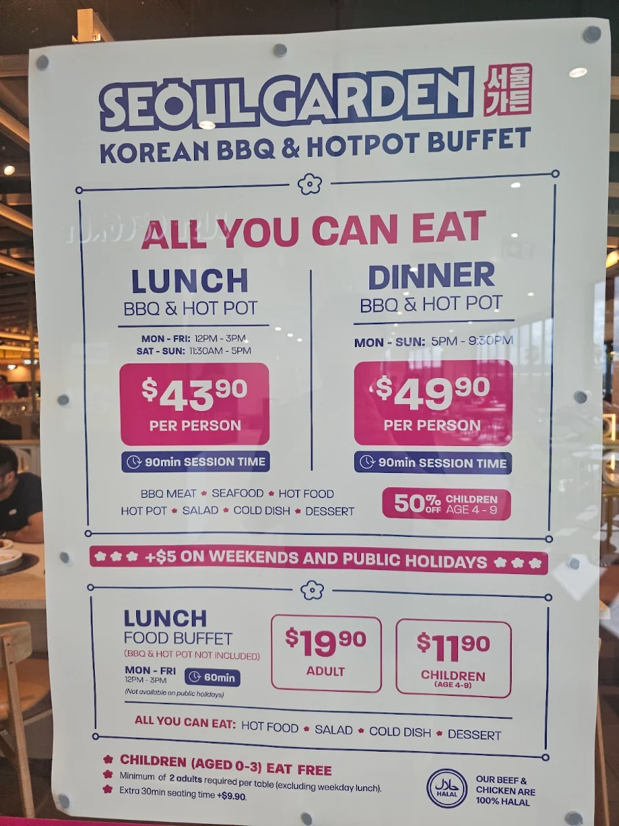Menu, Seoul Garden Korean BBQ and Hotpot - Sunnybank