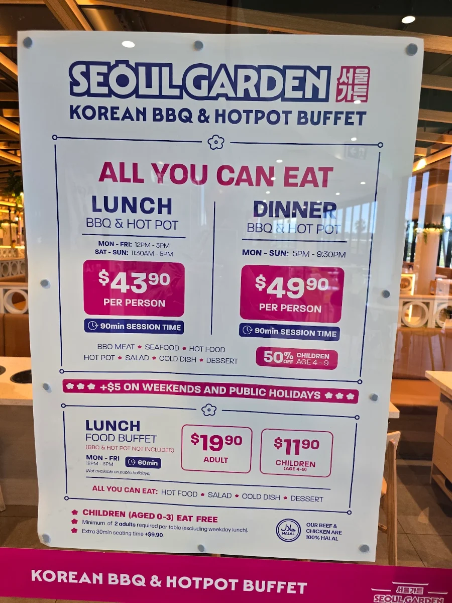 Menu, Seoul Garden Korean BBQ and Hotpot - Sunnybank