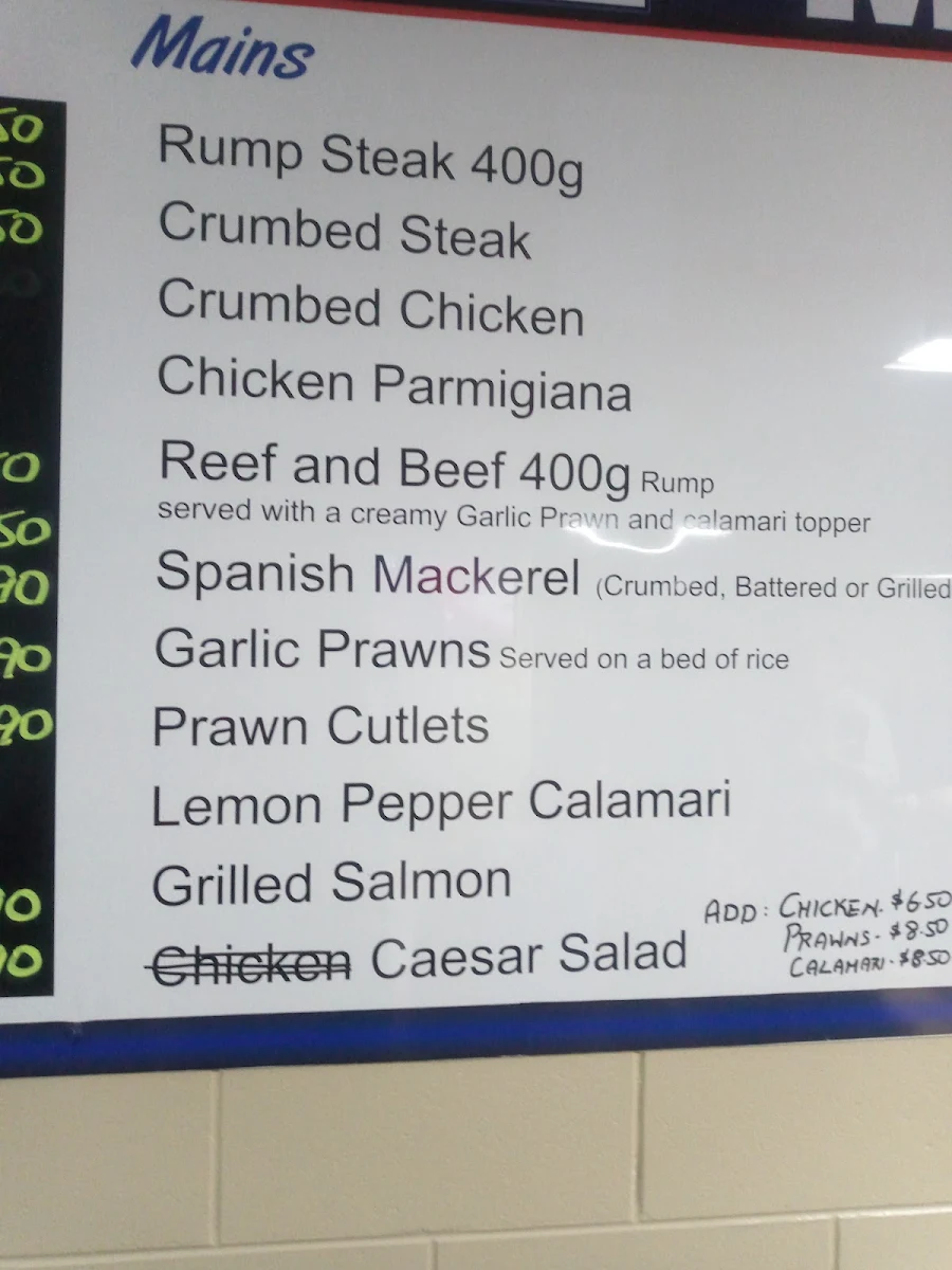 Menu, Goondi Hill Hotel