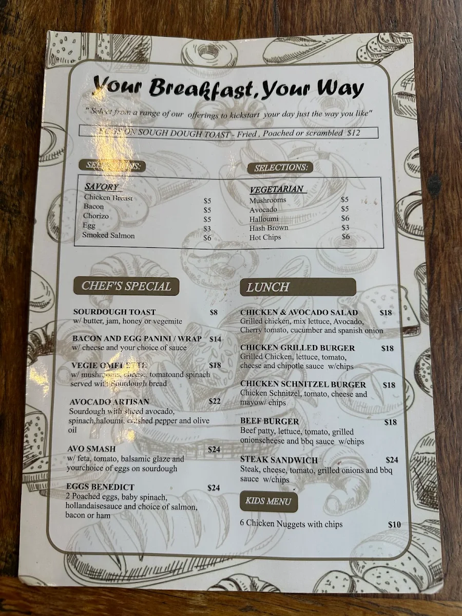 Menu, Pete's Artisan Bread and Cafe