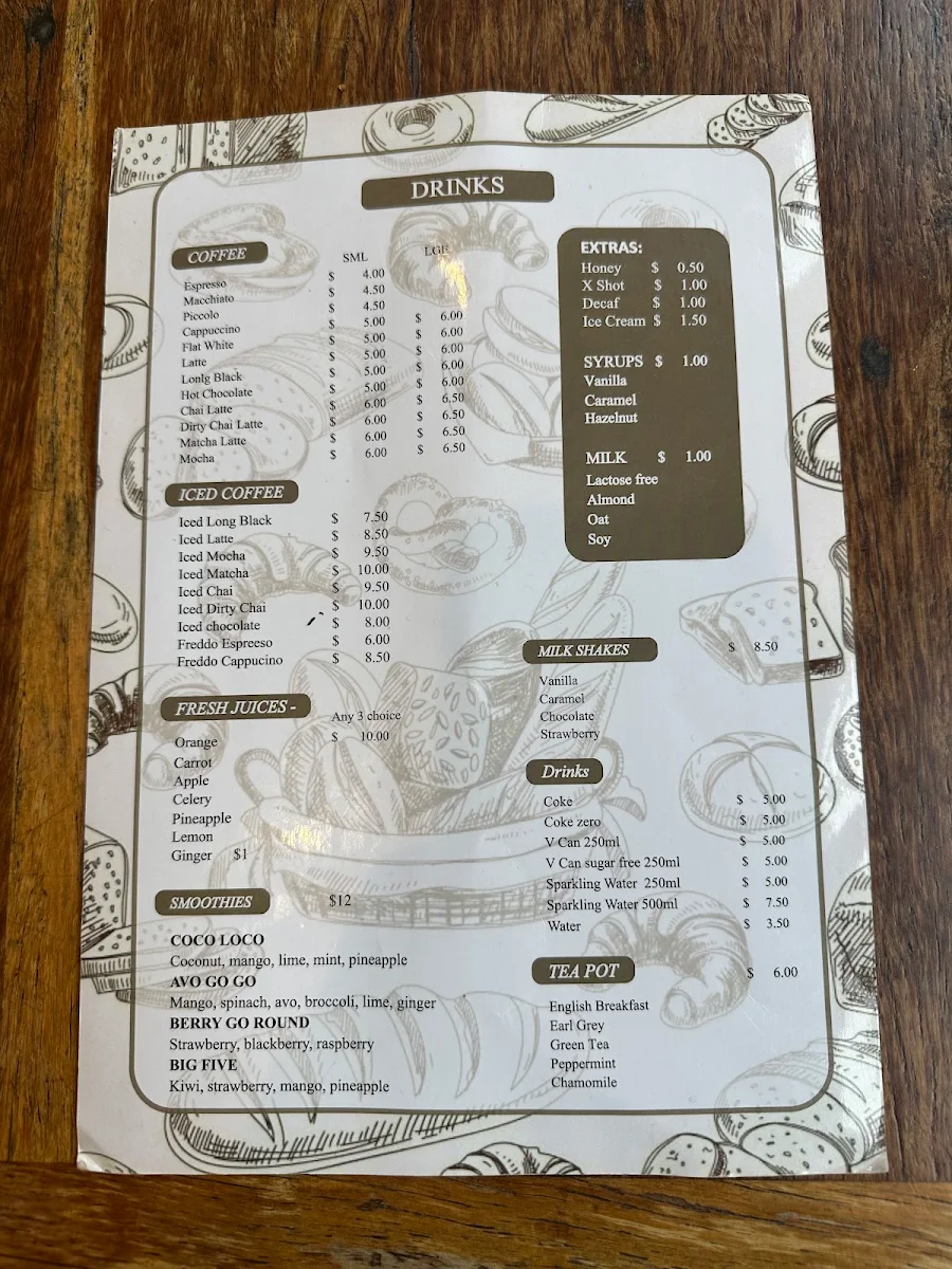 Menu, Pete's Artisan Bread and Cafe